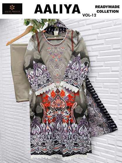 Aaliya Vol 12 Aaliz Prints Cotton Karachi Readymade Suits Supplier