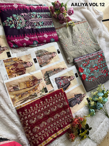 Aaliya Vol 12 Aaliz Prints Cotton Karachi Salwar Suits Wholesaler Gujarat