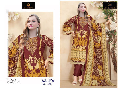 Aaliya Vol 12 Aaliz Prints Cotton Karachi Salwar Suits Wholesaler Gujarat