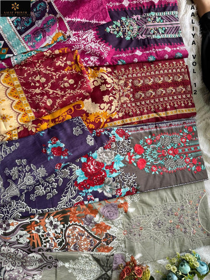 Aaliya Vol 12 Aaliz Prints Cotton Karachi Salwar Suits Wholesaler Gujarat