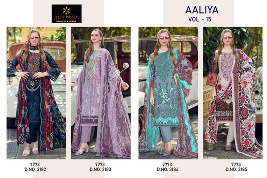 Aaliya Vol 15 Aaliz Prints Cotton Karachi Salwar Suits Supplier