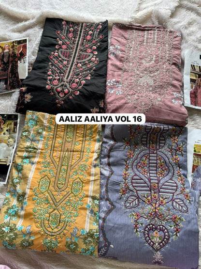 Aaliya Vol 16 Aaliz Prints Cotton Karachi Salwar Suits Exporter