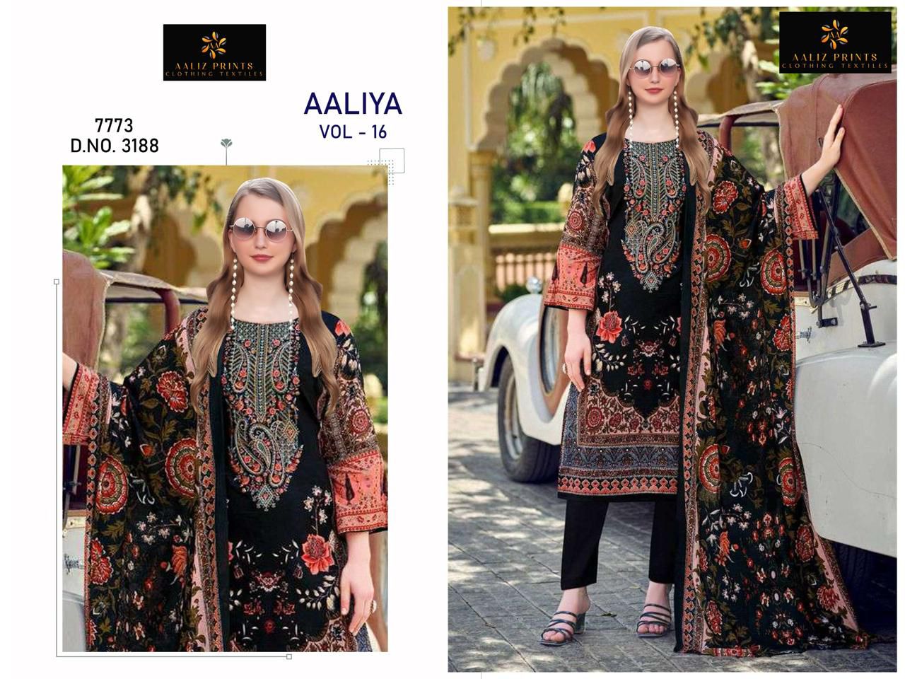 Aaliya Vol 16 Aaliz Prints Cotton Karachi Salwar Suits Exporter
