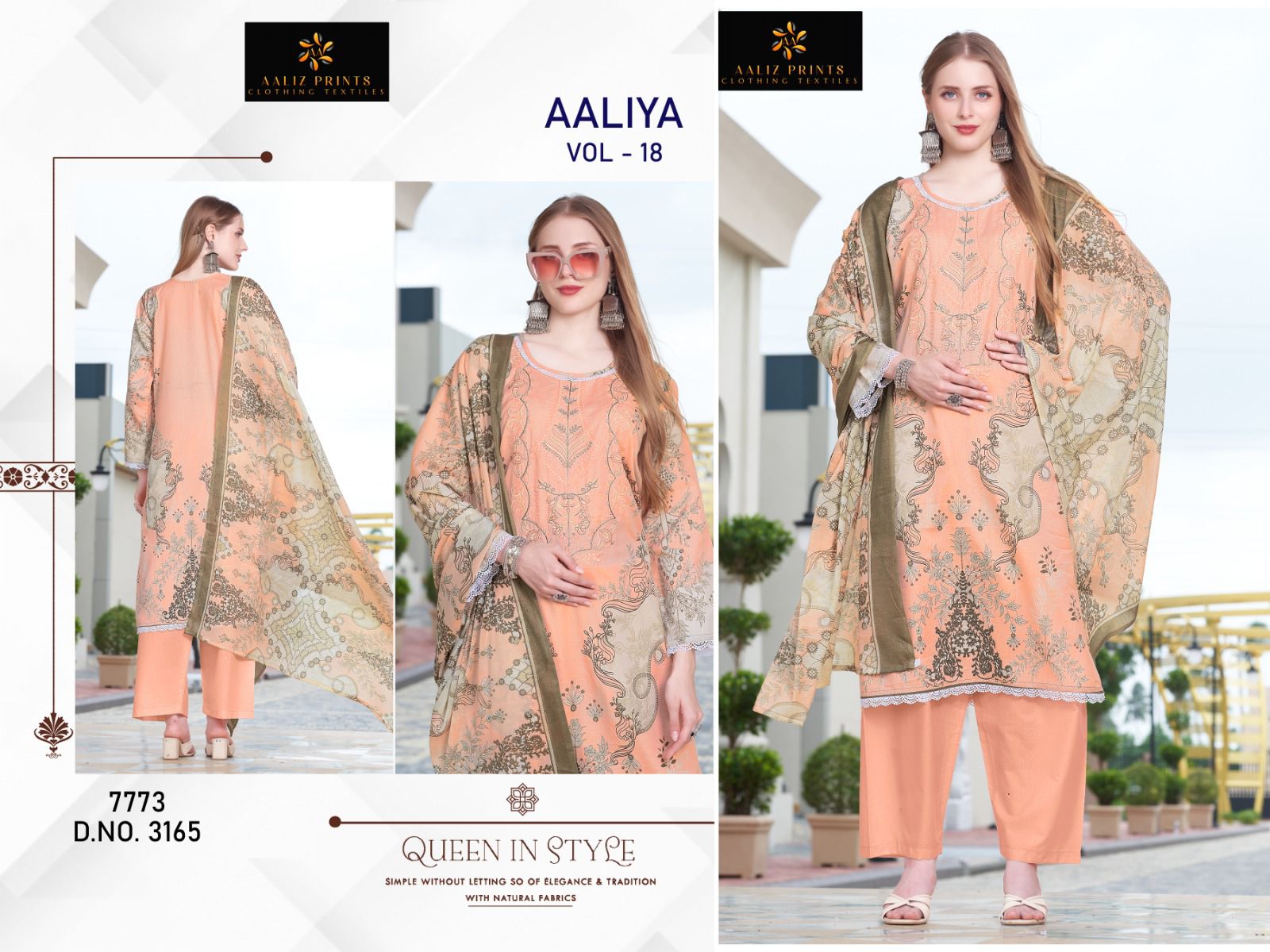 Aaliya Vol 18 Aaliz Prints Cotton Karachi Salwar Suits Wholesale Rate