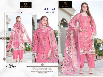 Aaliya Vol 18 Aaliz Prints Cotton Karachi Salwar Suits Wholesale Rate