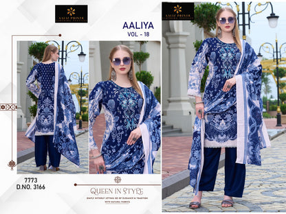 Aaliya Vol 18 Aaliz Prints Cotton Karachi Salwar Suits Wholesale Rate