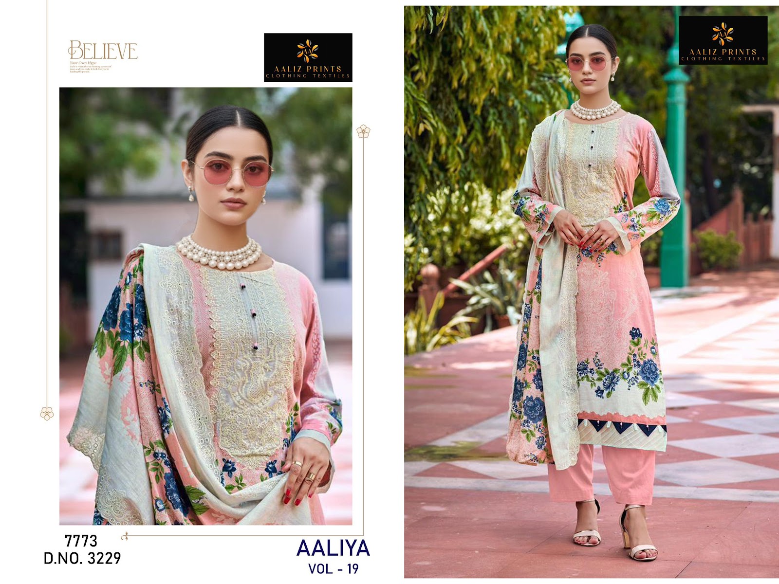 Aaliya Vol 19 Aaliz Prints Cotton Karachi Salwar Suits Wholesale Rate