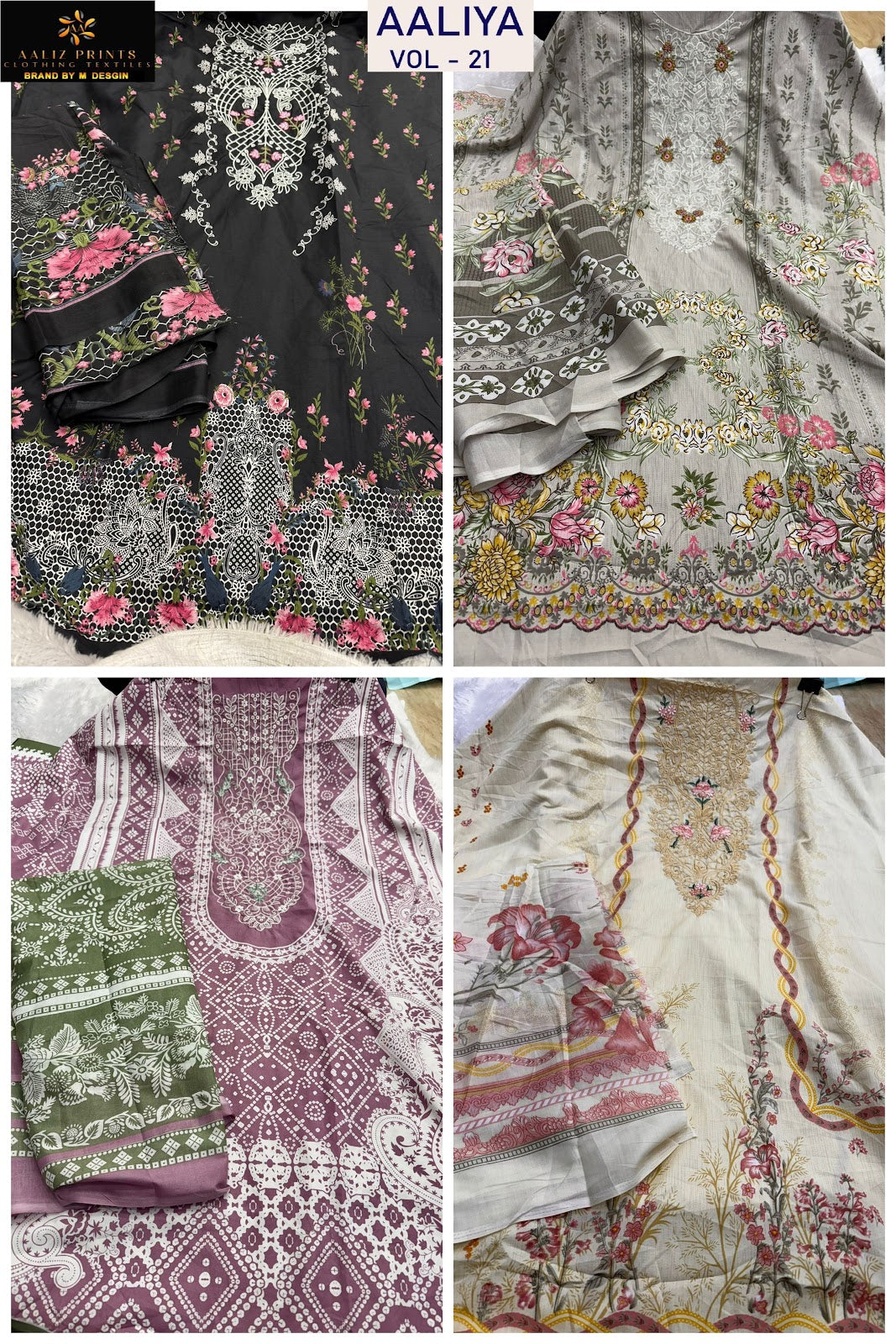 Aaliya Vol 21 Aaliz Prints Cotton Karachi Salwar Suits Supplier Ahmedabad