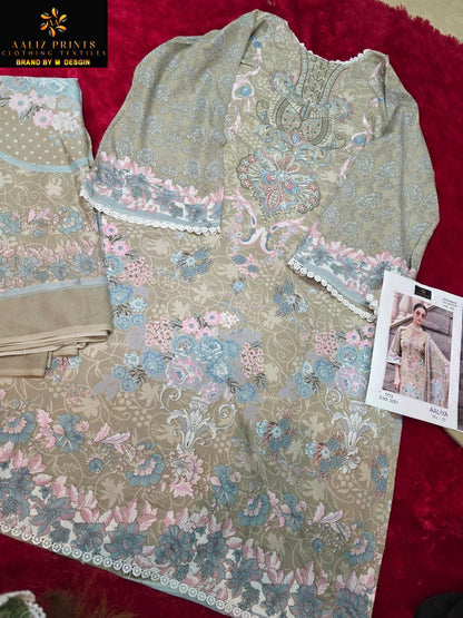 Aaliya Vol 23 Aaliz Prints Mix Cotton Karachi Salwar Suits Wholesale Rate