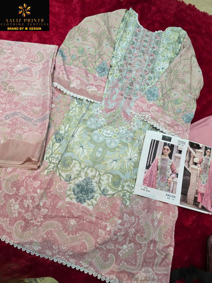 Aaliya Vol 23 Aaliz Prints Mix Cotton Karachi Salwar Suits Wholesale Rate