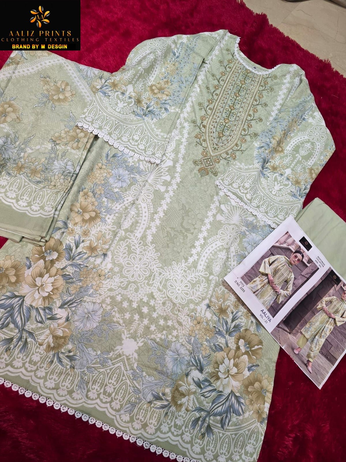 Aaliya Vol 23 Aaliz Prints Mix Cotton Karachi Salwar Suits Wholesale Rate