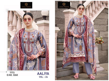 Aaliya Vol 24 Aaliz Prints Mix Cotton Karachi Salwar Suits Wholesaler
