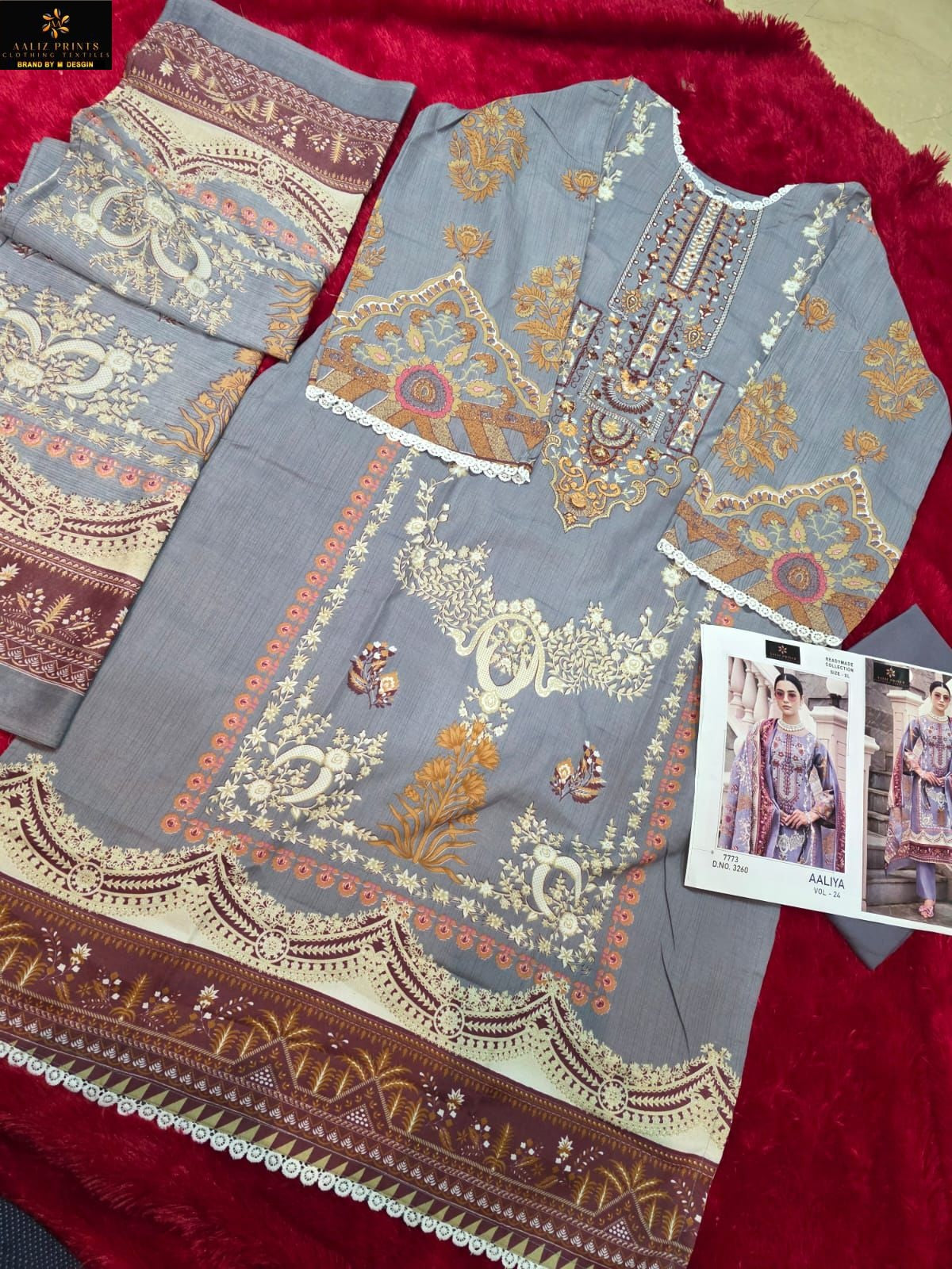 Aaliya Vol 24 Aaliz Prints Mix Cotton Karachi Salwar Suits Wholesaler