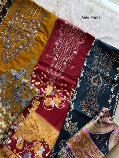 आलिया वॉल्यूम 2 ​​आलिज़ प्रिंट्स कॉटन कराची सलवार सूट निर्यातक