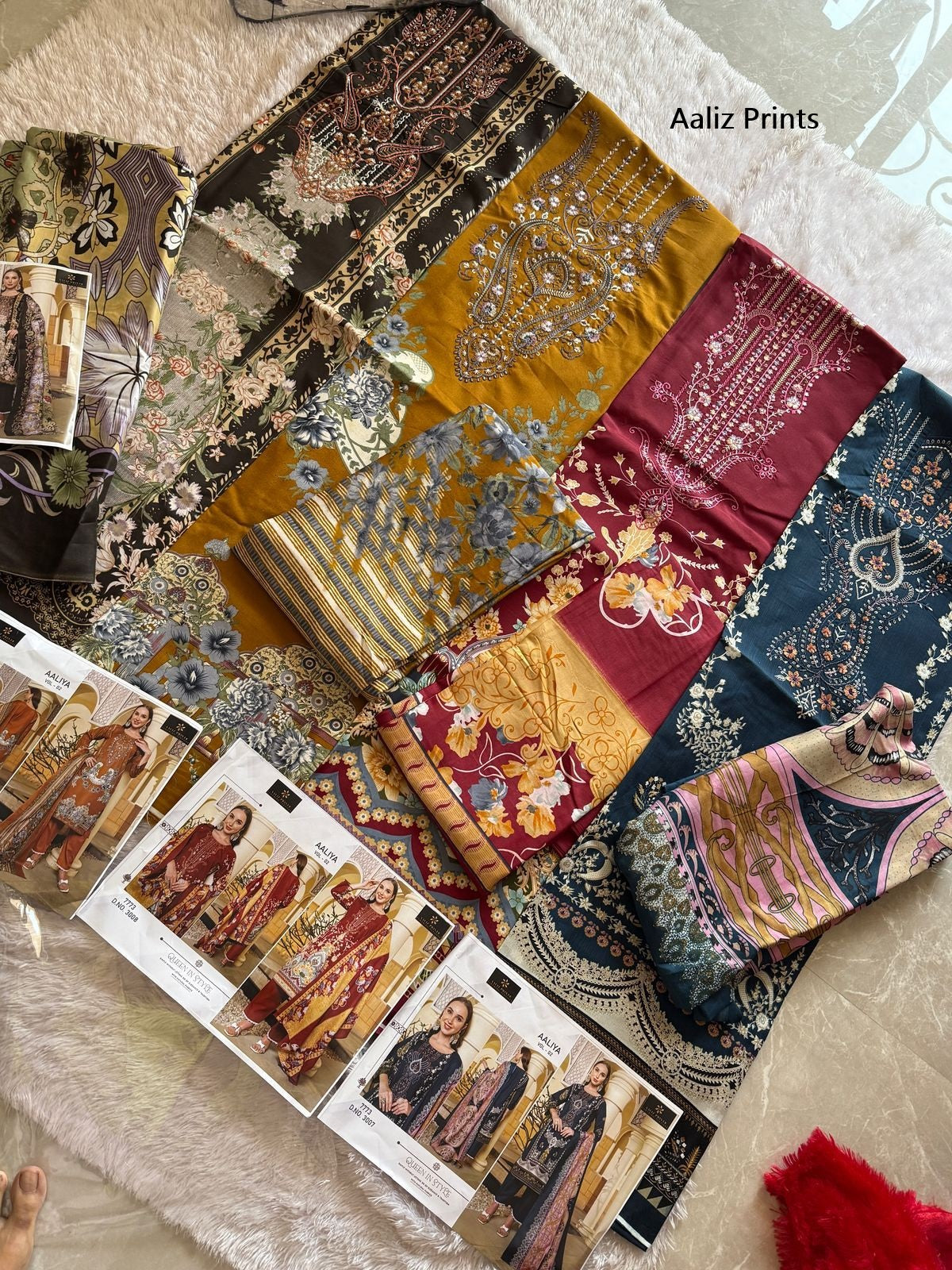 आलिया वॉल्यूम 2 ​​आलिज़ प्रिंट्स कॉटन कराची सलवार सूट निर्यातक