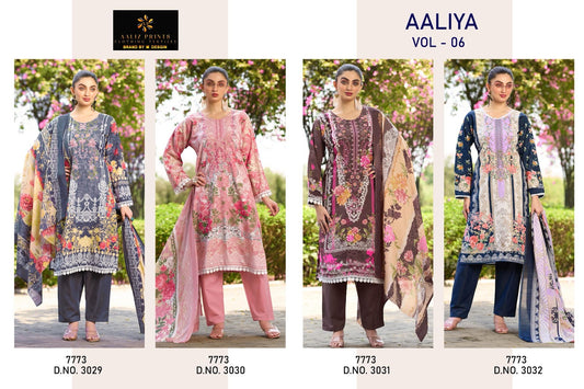 Aaliya Vol 6 Aaliz Prints Cotton Karachi Salwar Suits Manufacturer Gujarat