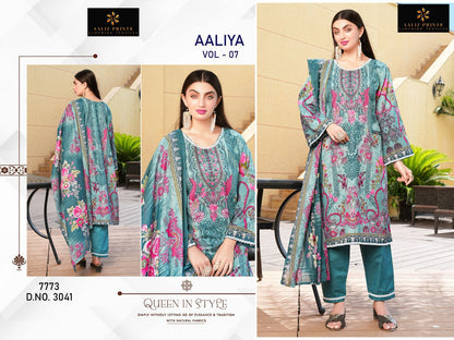 Aaliya Vol 7 Aaliz Prints Cotton Karachi Salwar Suits Manufacturer Gujarat