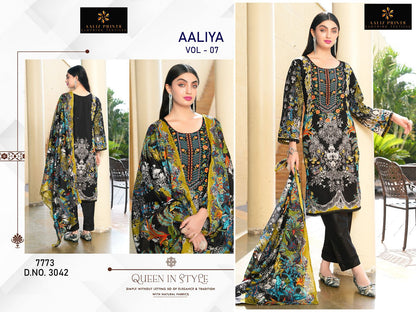 Aaliya Vol 7 Aaliz Prints Cotton Karachi Salwar Suits Manufacturer Gujarat
