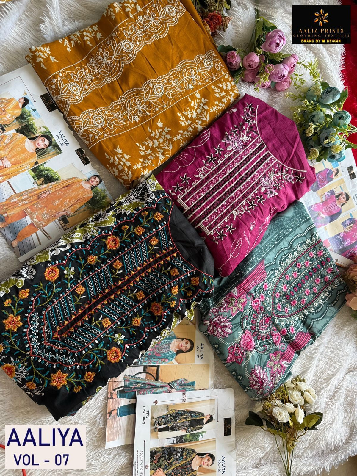 Aaliya Vol 7 Aaliz Prints Cotton Karachi Salwar Suits Manufacturer Gujarat