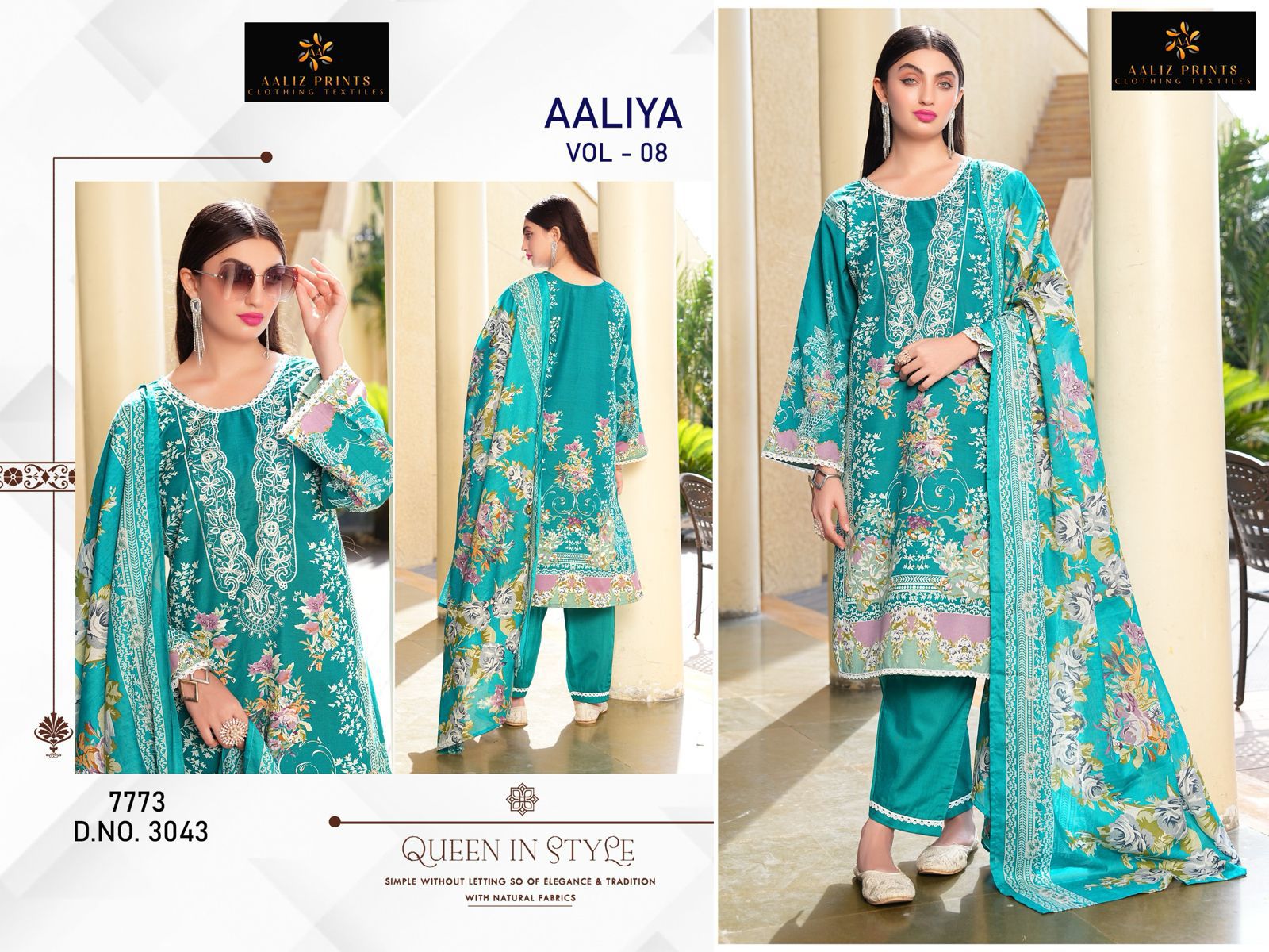 Aaliya Vol 8 Aaliz Prints Cotton Karachi Salwar Suits Supplier Gujarat