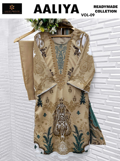 Aaliya Vol 9 Aaliz Prints Cotton Karachi Readymade Suits Wholesaler