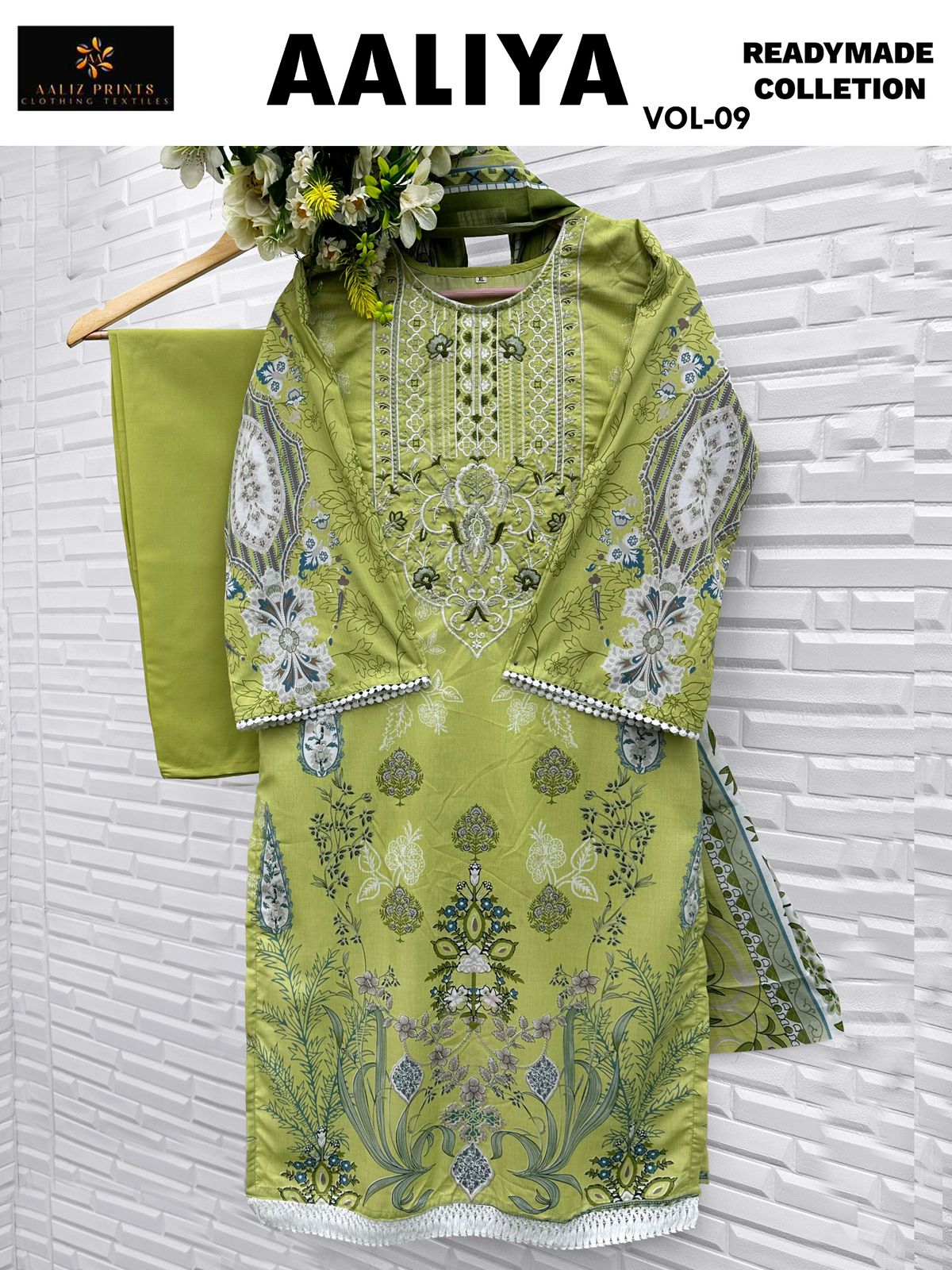 Aaliya Vol 9 Aaliz Prints Cotton Karachi Readymade Suits Wholesaler