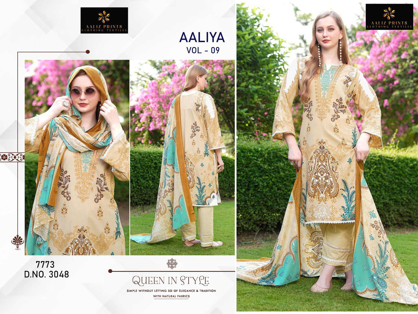 Aaliya Vol 9 Aaliz Prints Cotton Karachi Salwar Suits Wholesale