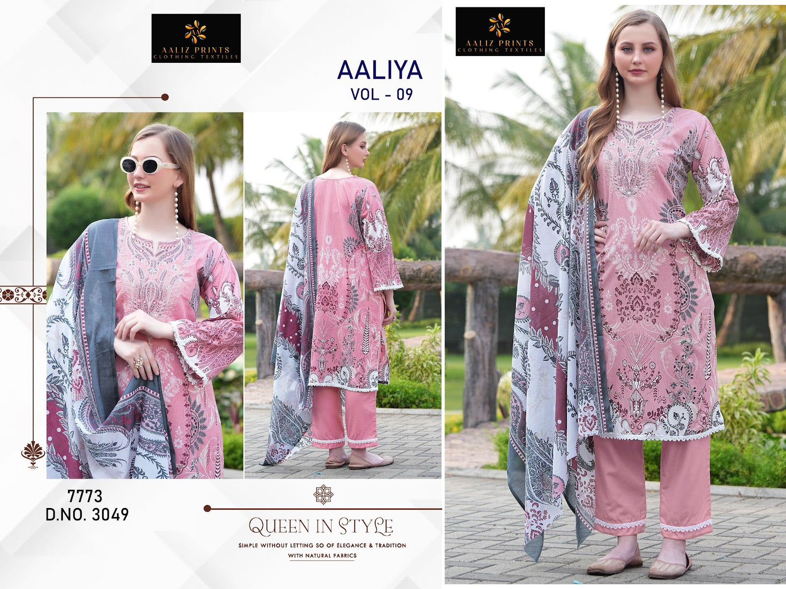 Aaliya Vol 9 Aaliz Prints Cotton Karachi Salwar Suits Wholesale