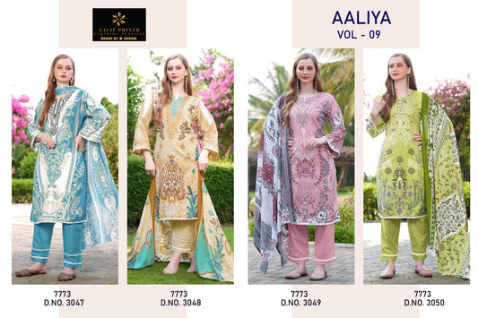 Aaliya Vol 9 Aaliz Prints Cotton Karachi Salwar Suits Wholesale
