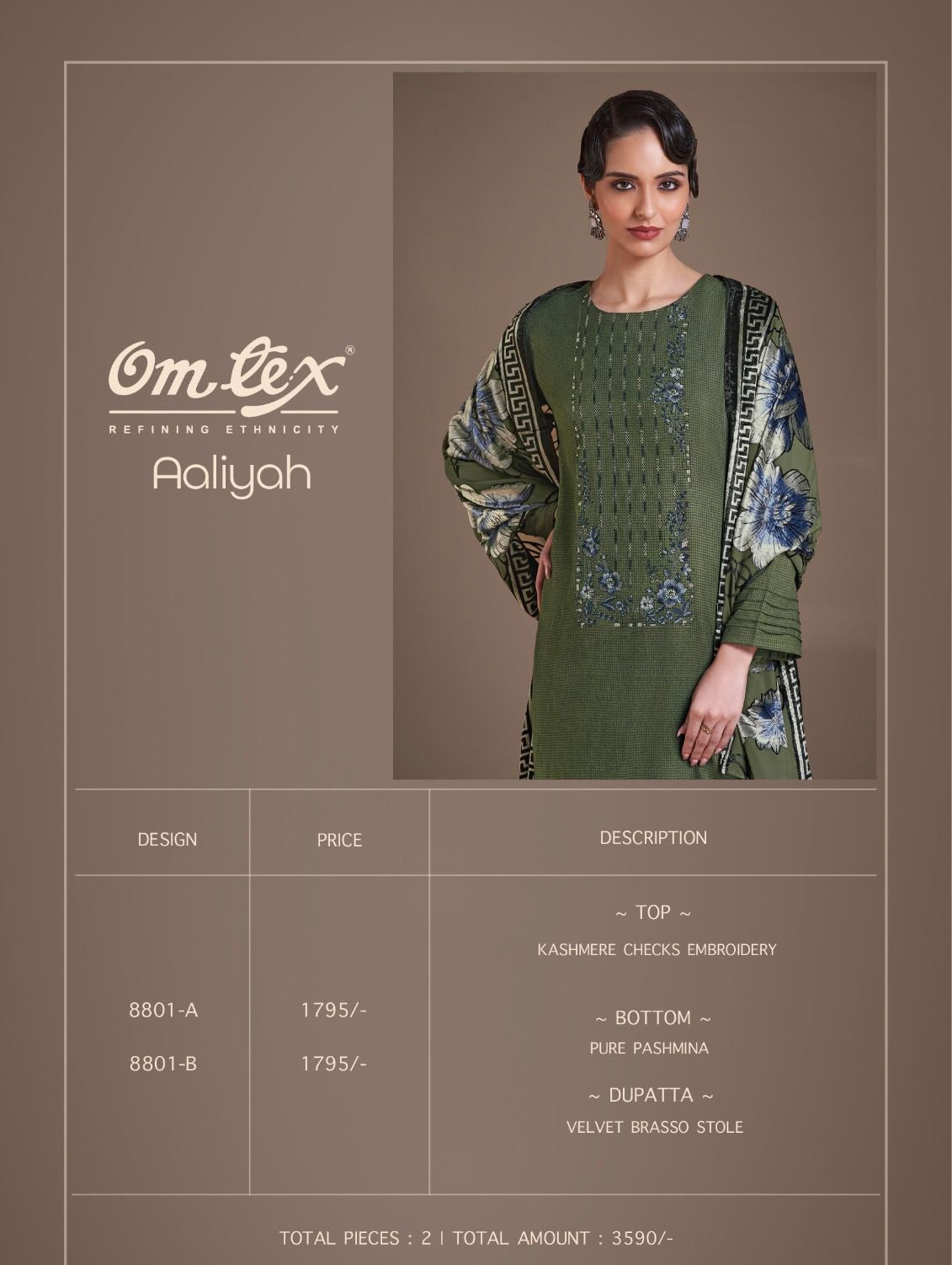 Aaliyah Omtex Pashmina Suits Wholesaler Gujarat