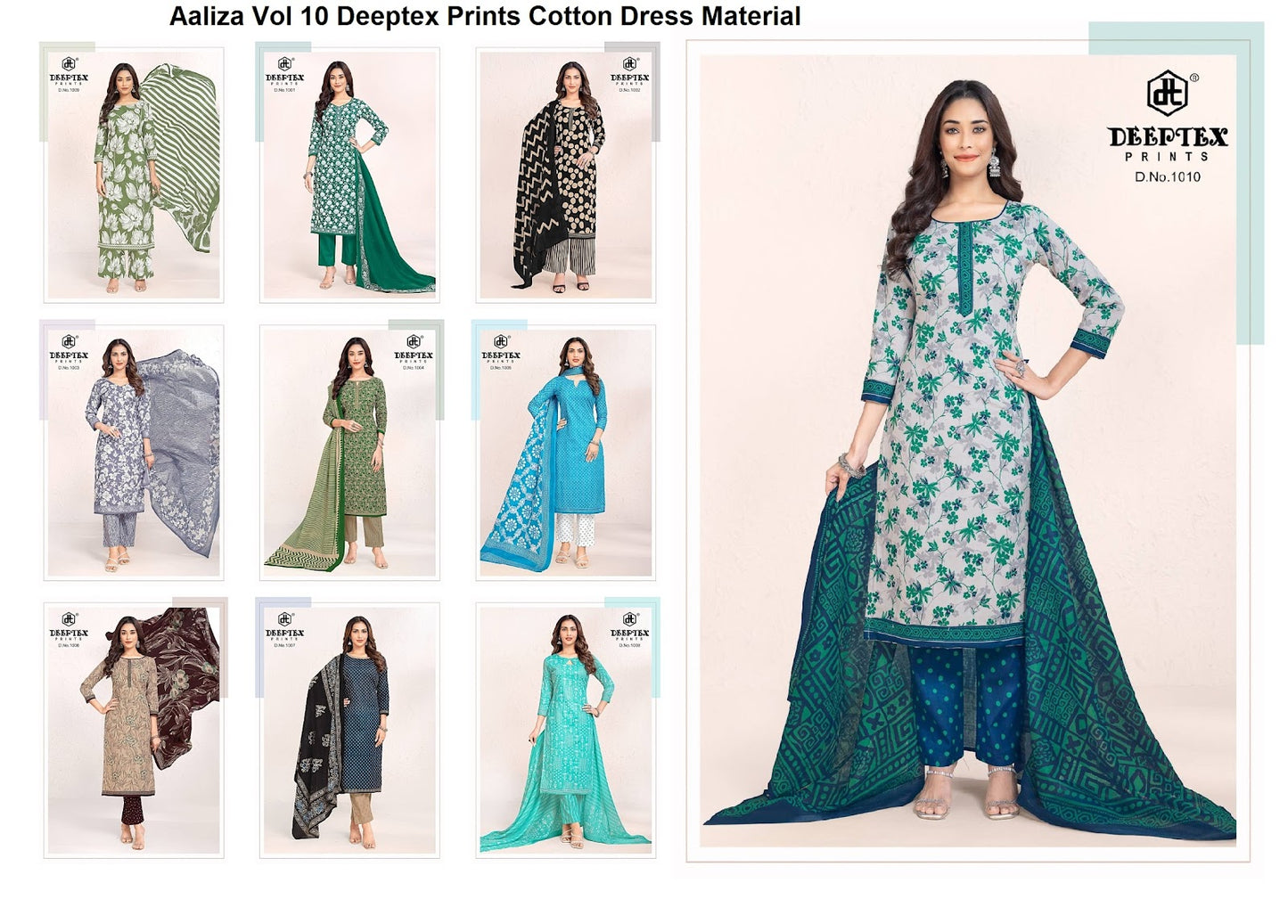 Aaliza Vol 10 Deeptex Prints Cotton Dress Material Exporter India
