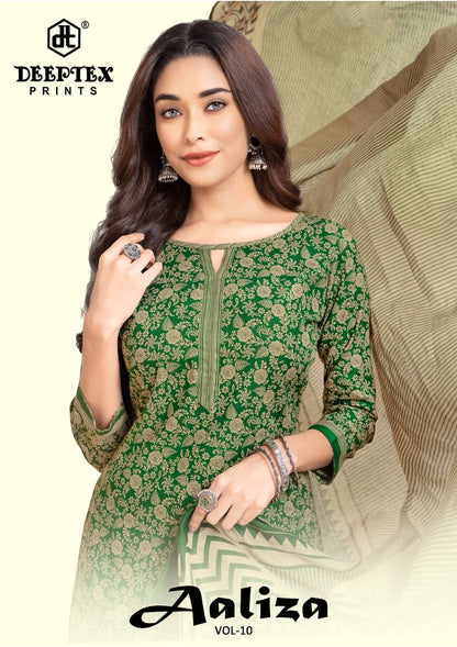 Aaliza Vol 10 Deeptex Prints Cotton Dress Material Exporter India