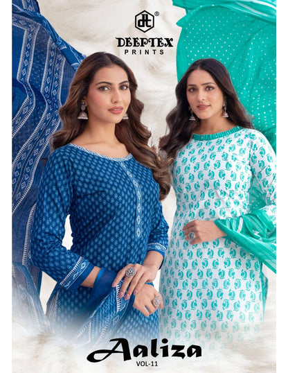 Aaliza Vol 11 Deeptex Prints Cotton Dress Material Exporter