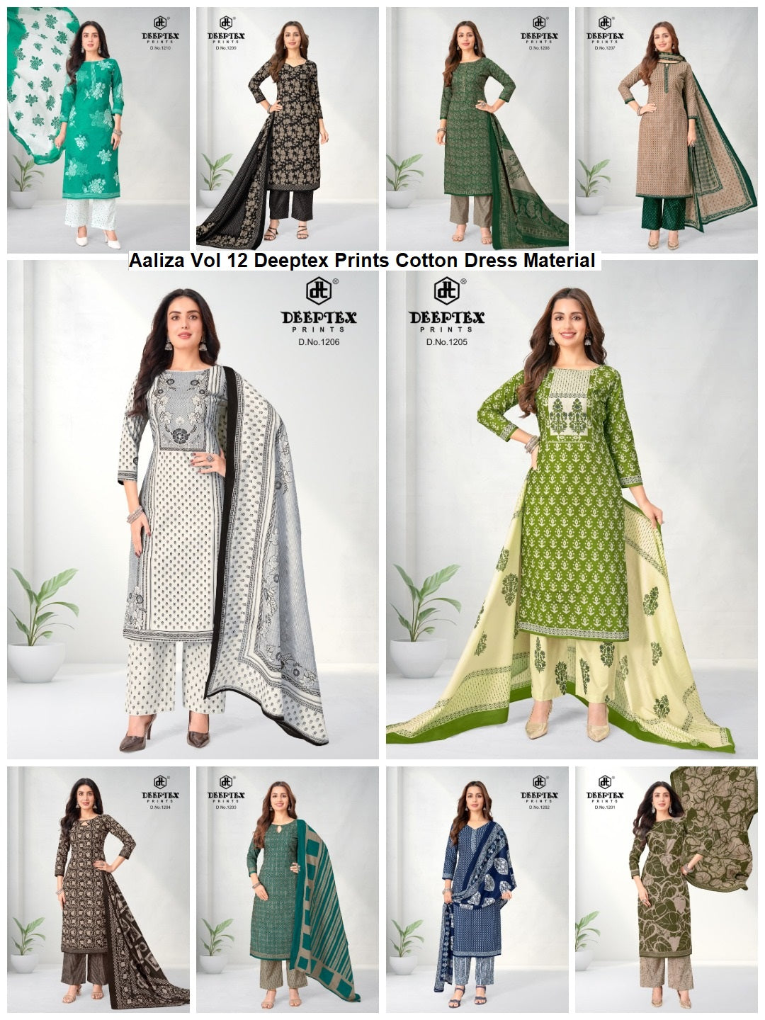 Aaliza Vol 12 Deeptex Prints Cotton Dress Material Exporter Gujarat