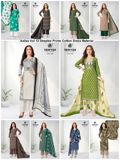 Aaliza Vol 12 Deeptex Prints Cotton Dress Material Exporter Gujarat