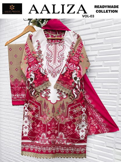 Aaliza Vol 3 Aaliz Prints Cotton Karachi Readymade Suits Wholesale Rate