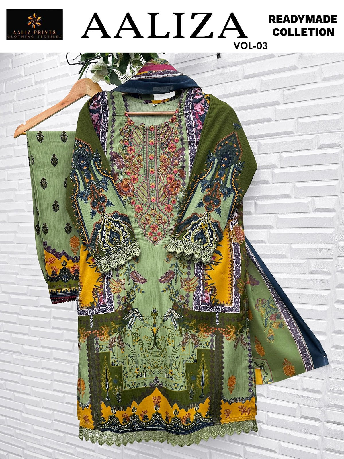 Aaliza Vol 3 Aaliz Prints Cotton Karachi Readymade Suits Wholesale Rate