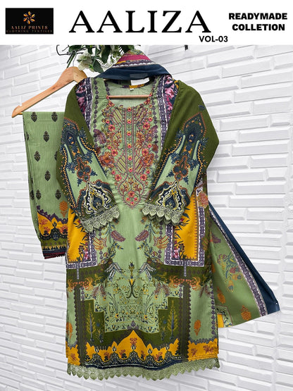 Aaliza Vol 3 Aaliz Prints Cotton Karachi Readymade Suits Wholesale Rate