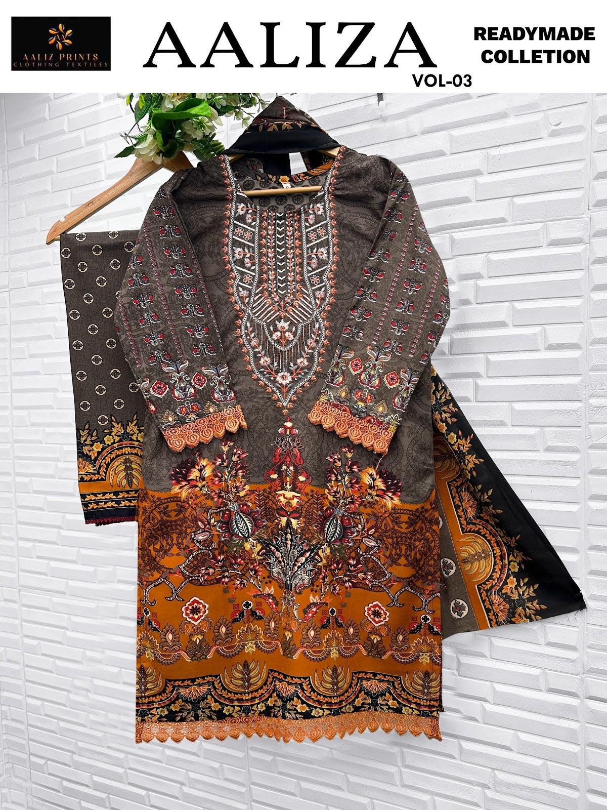 Aaliza Vol 3 Aaliz Prints Cotton Karachi Readymade Suits Wholesale Rate