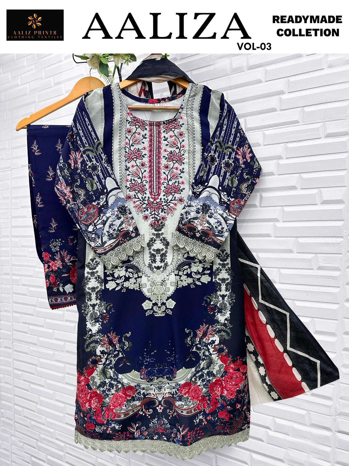 Aaliza Vol 3 Aaliz Prints Cotton Karachi Readymade Suits Wholesale Rate