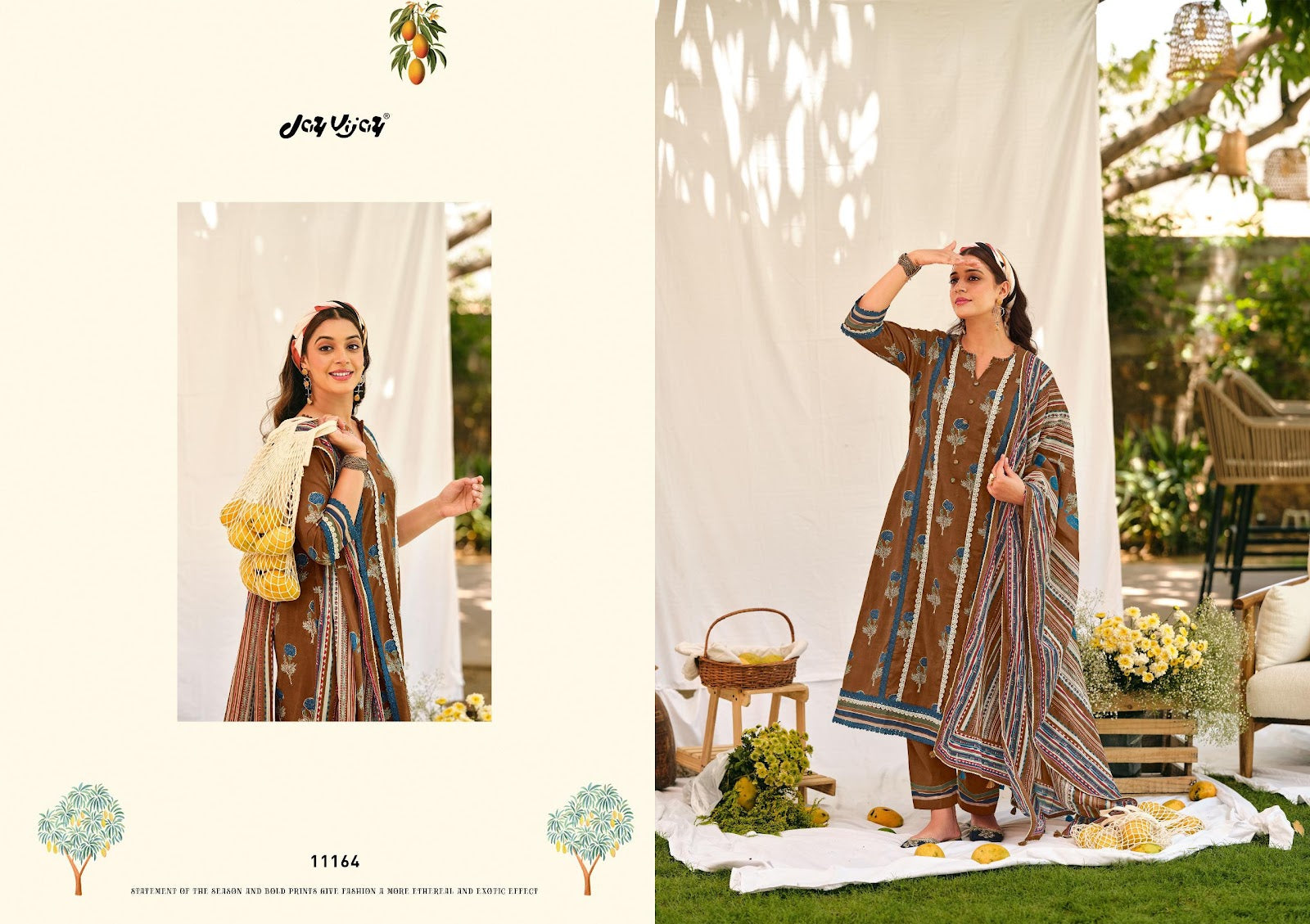 Aam Bagh Jay Vijay Cotton Jacquard Pant Style Suits Wholesale Price