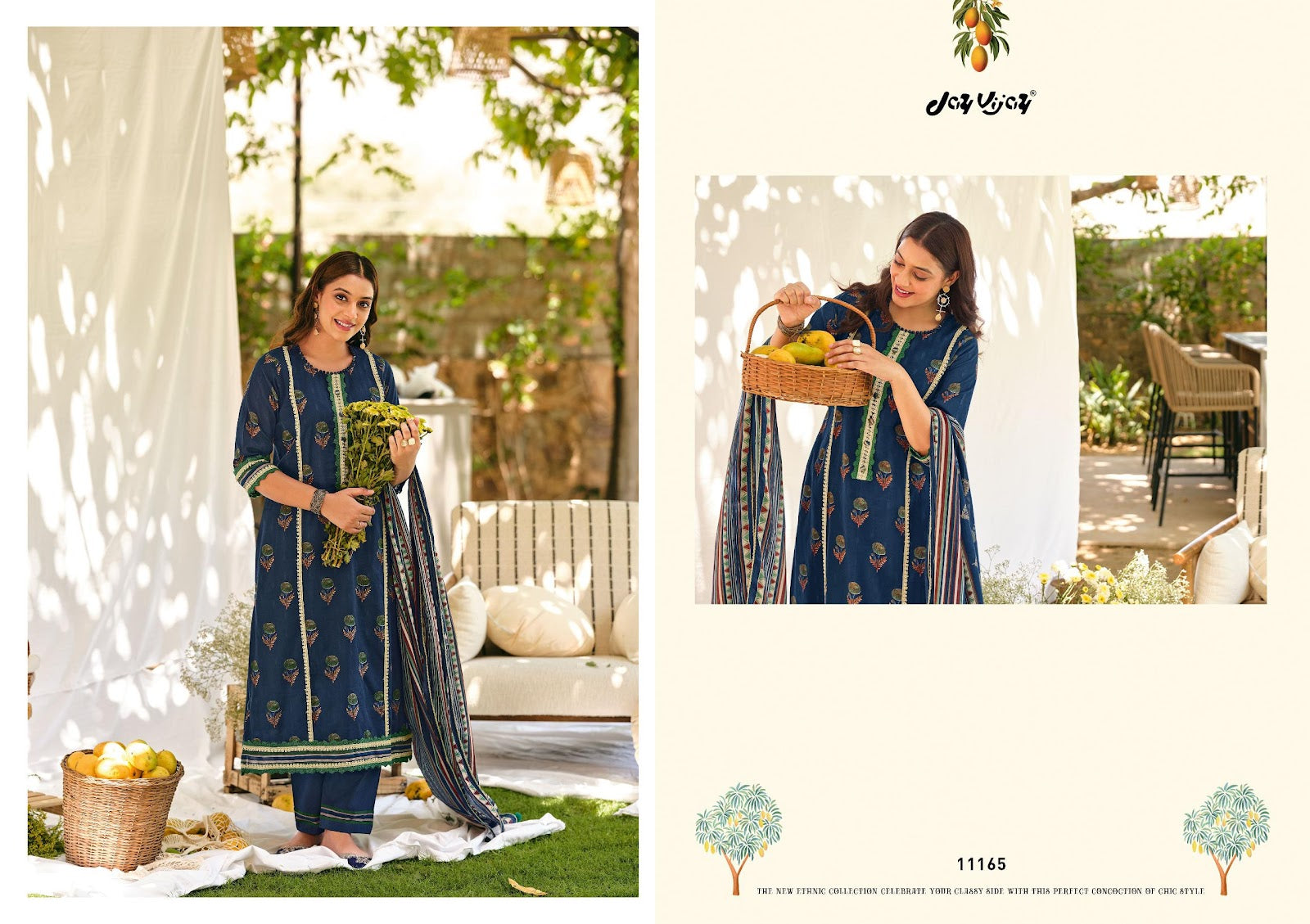 Aam Bagh Jay Vijay Cotton Jacquard Pant Style Suits Wholesale Price