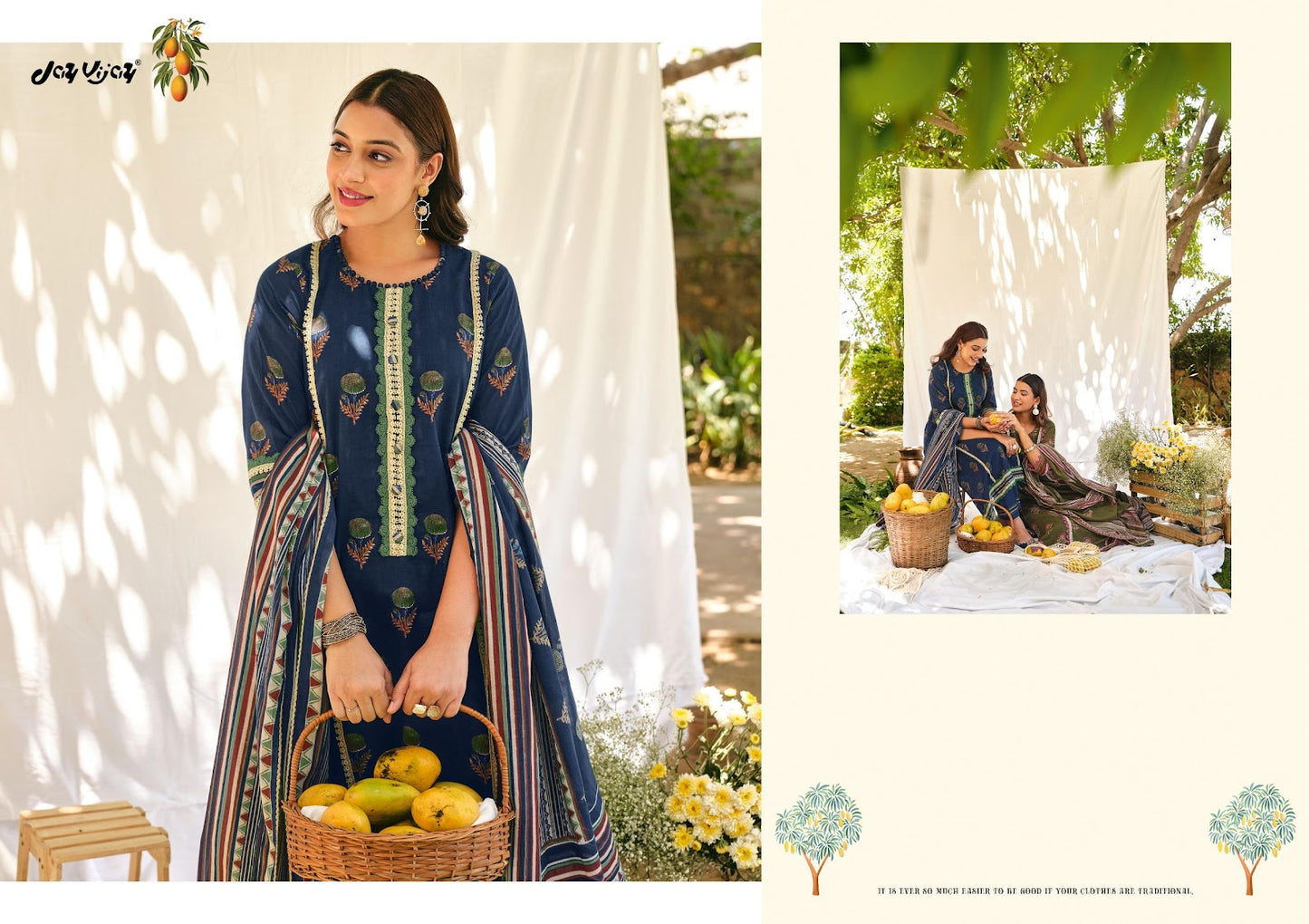 Aam Bagh Jay Vijay Cotton Jacquard Pant Style Suits Wholesale Price