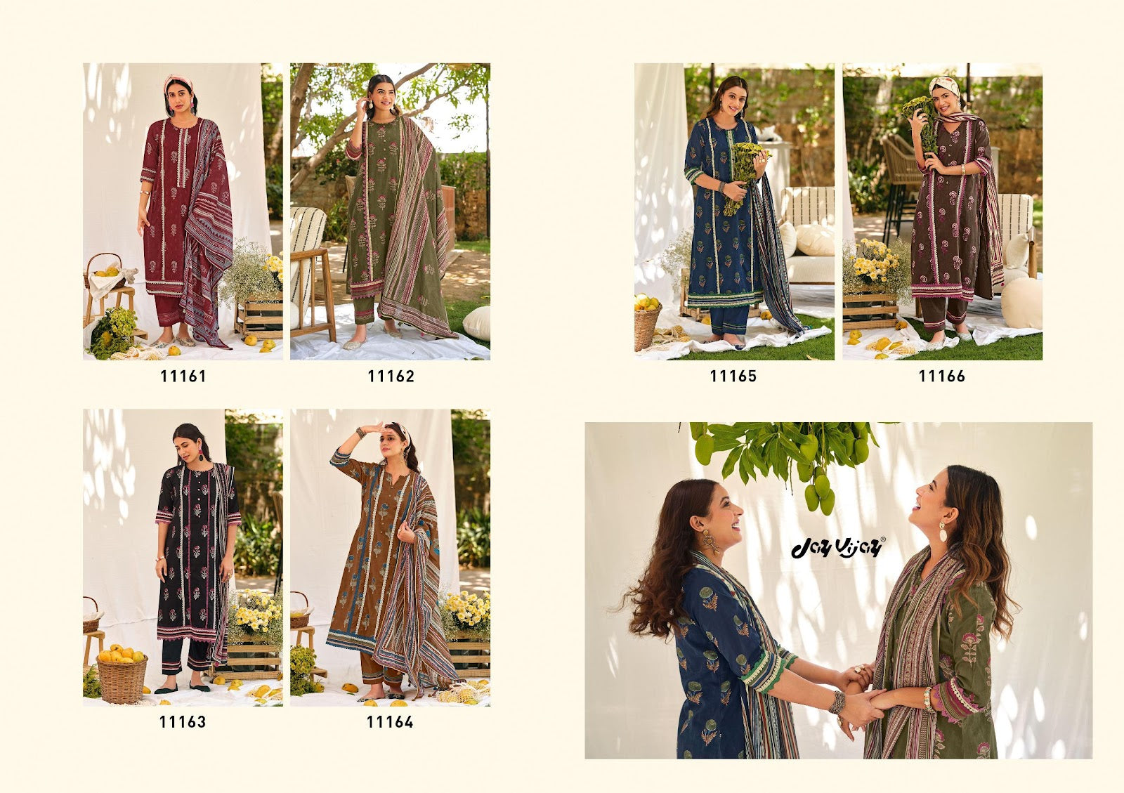 Aam Bagh Jay Vijay Cotton Jacquard Pant Style Suits Wholesale Price