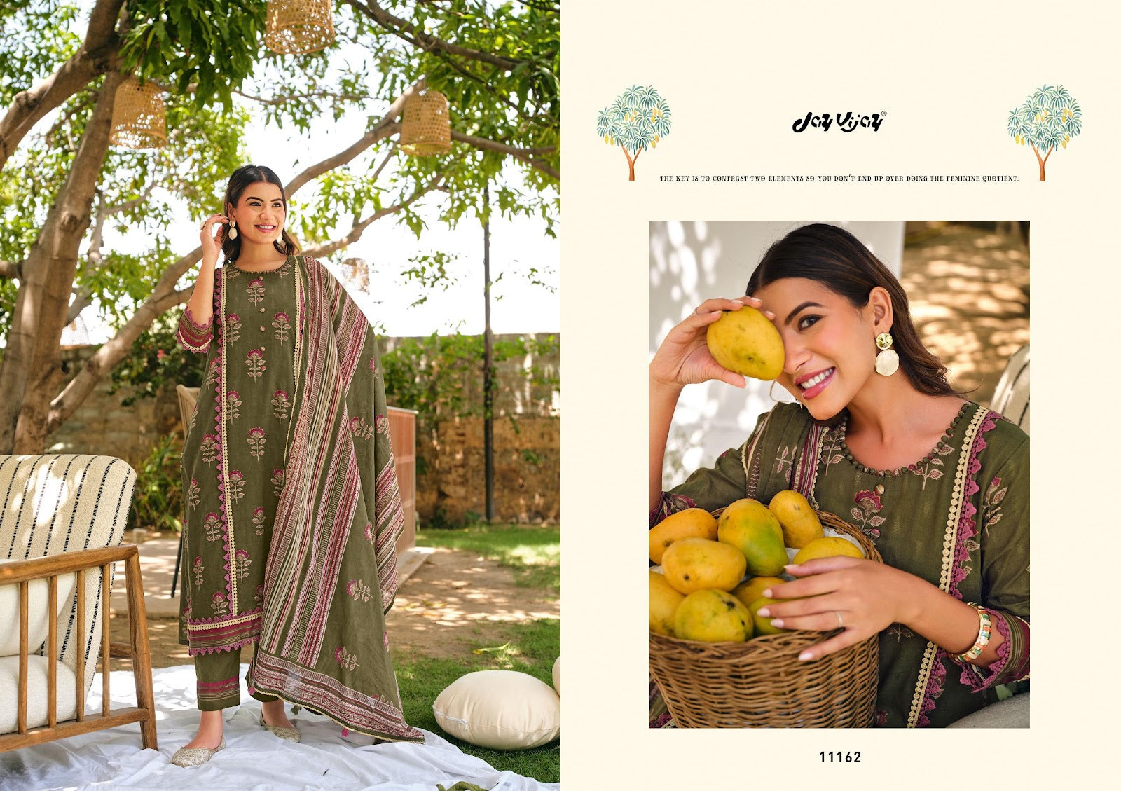 Aam Bagh Jay Vijay Cotton Jacquard Pant Style Suits Wholesale Price