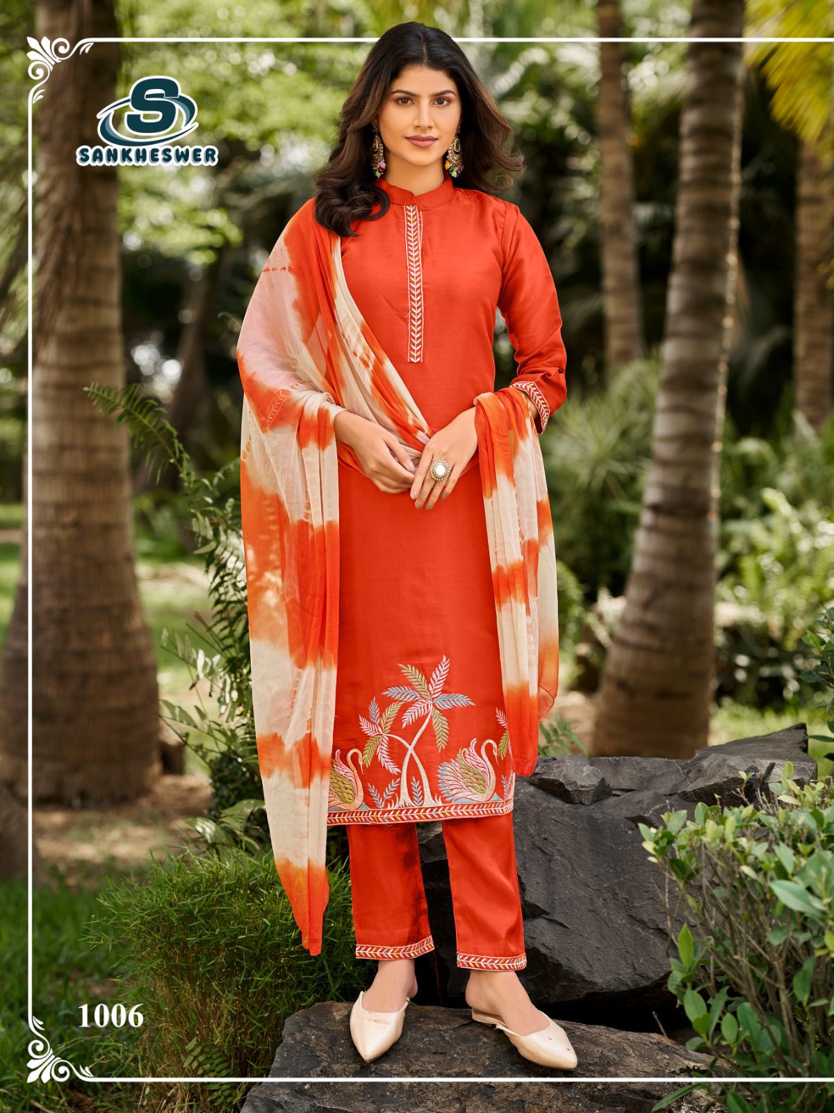 Aamaal Vol 1 Sankheswer Roman Silk Readymade Pant Style Suits Wholesaler
