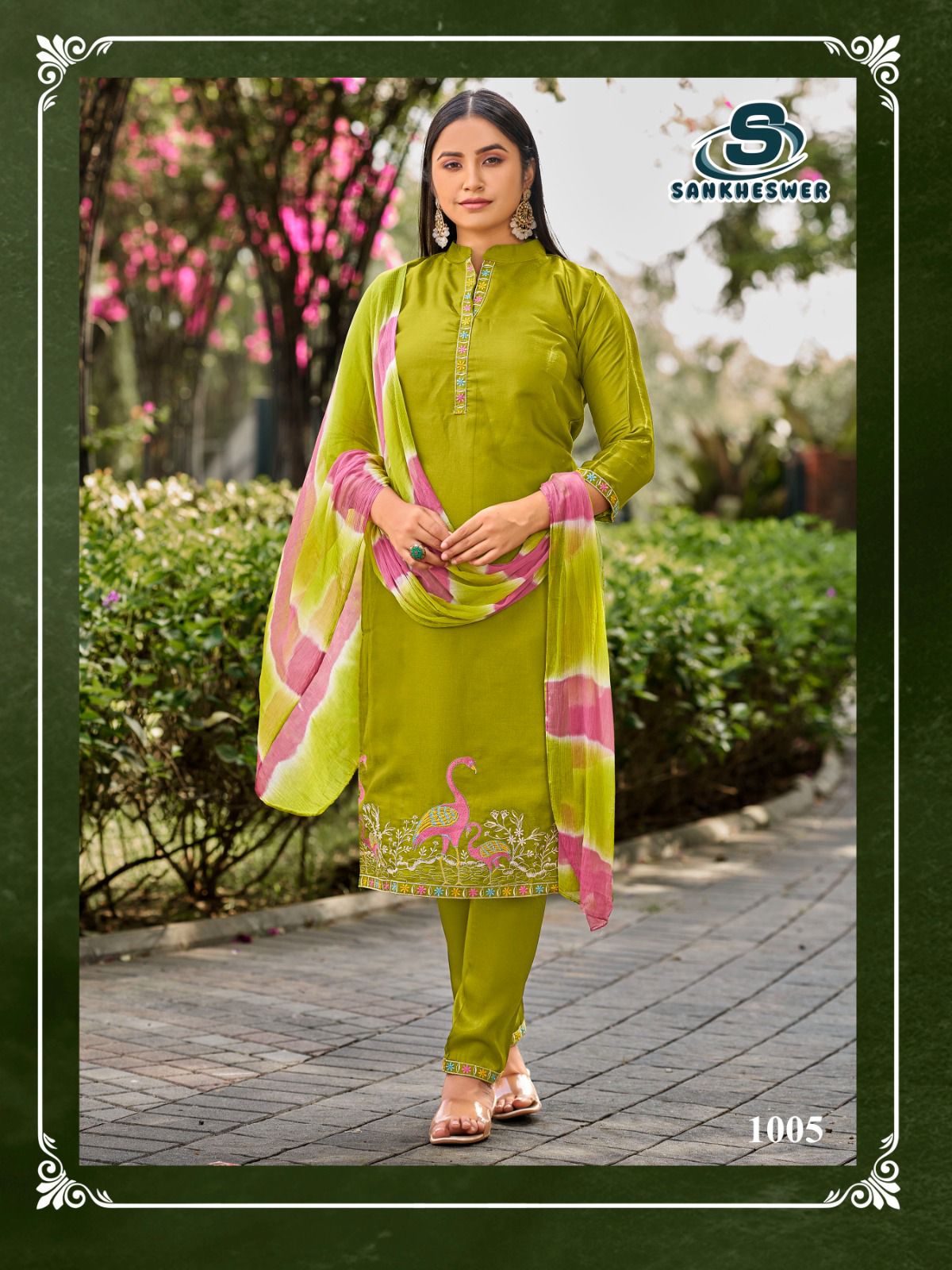 Aamaal Vol 1 Sankheswer Roman Silk Readymade Pant Style Suits Wholesaler
