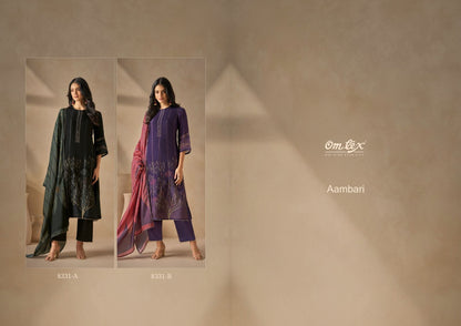 Aambari Omtex Silk Pant Style Suits Wholesaler India