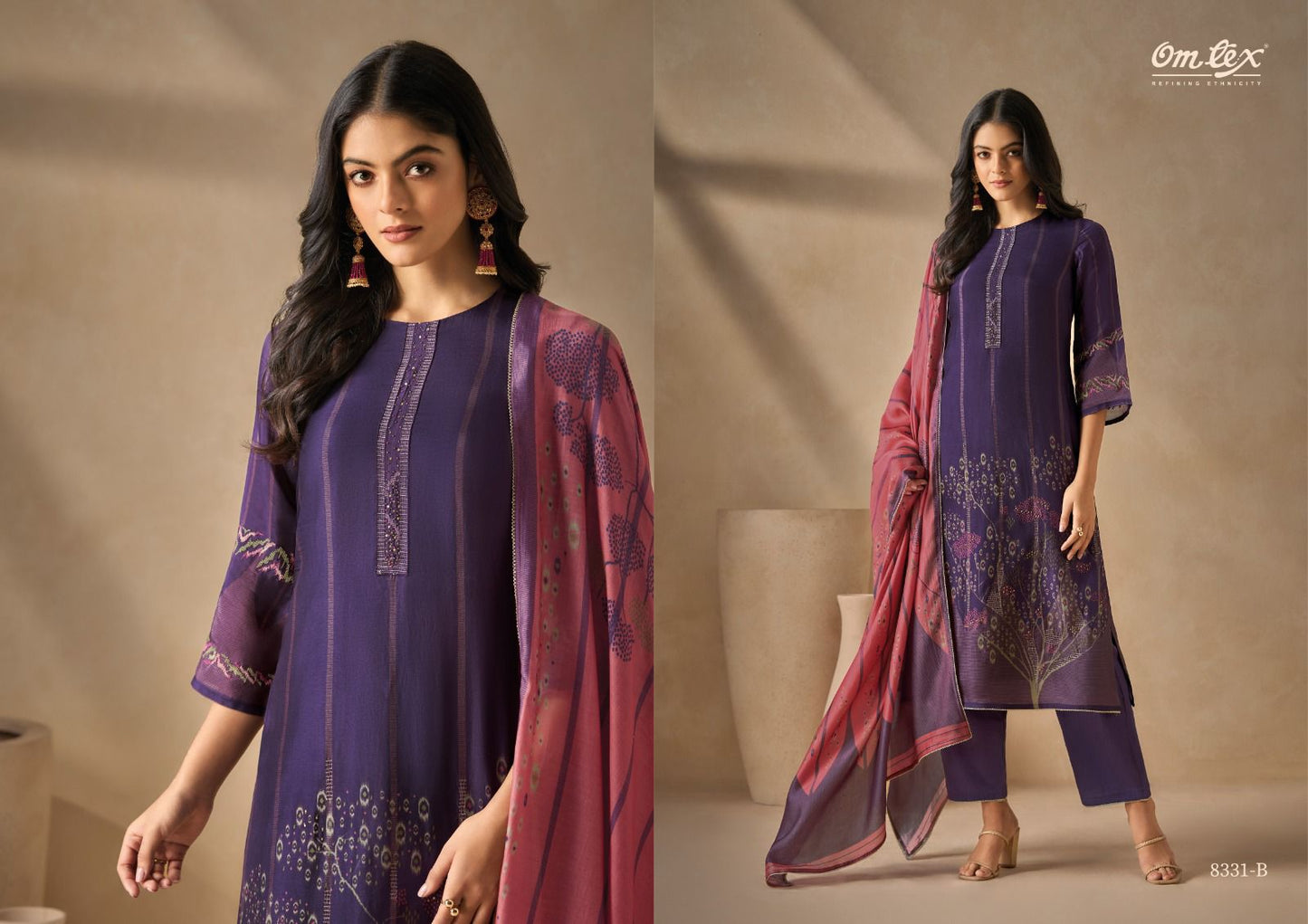 Aambari Omtex Silk Pant Style Suits Wholesaler India