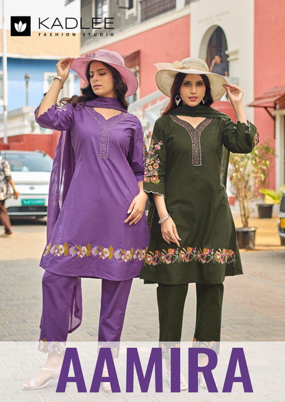 Aamira Kadlee Dhabu Cotton Readymade Suits Wholesaler India